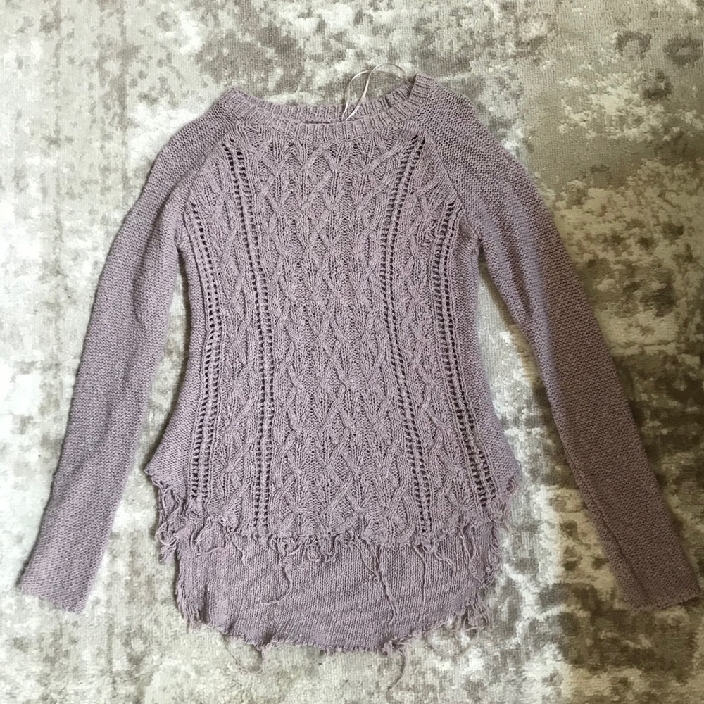 Cable knit fashion sweater